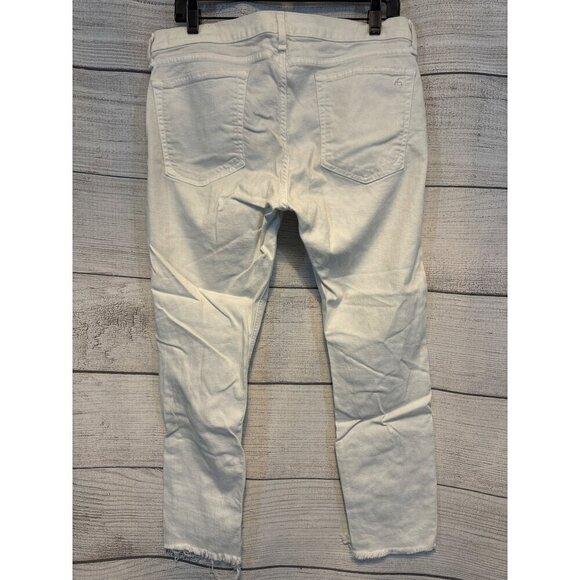 Rag & Bone White Dre Capri Distressed Jeans Size 32 - Picture 2 of 5